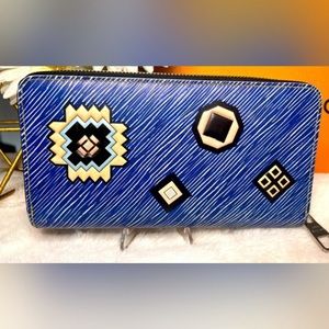 🔥🔥LOUIS VUITTON Epi Azteque Zippy Wallet Denim Light